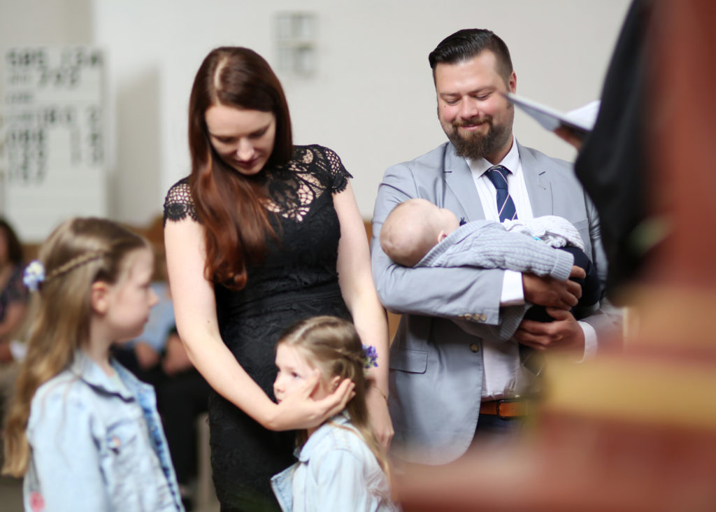 Familie mit Täufling